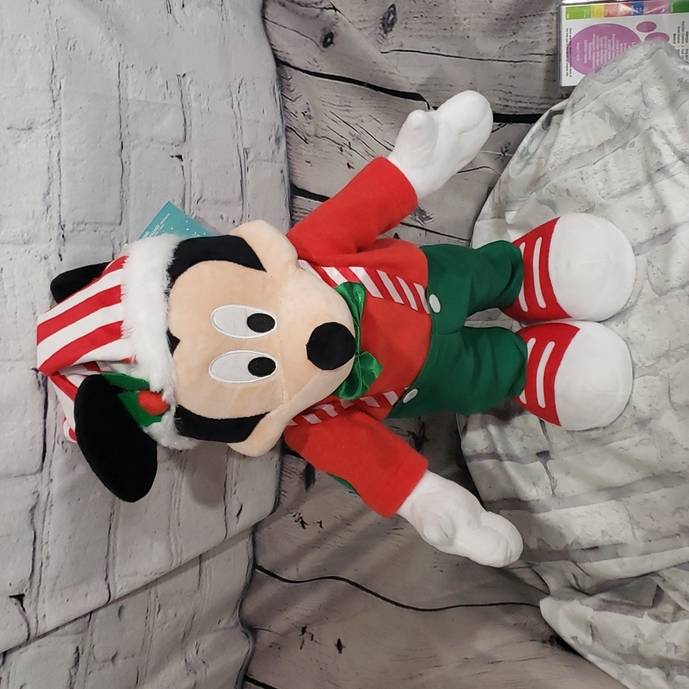 Disney Mickey Christmas greeter new plush holiday decoration